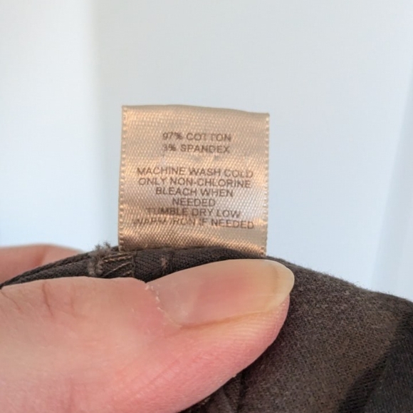 Ann Taylor Loft Womens Pants Size 2 Trouser Chinos Dark Brown Neutral Soft EUC - Picture 4 of 6